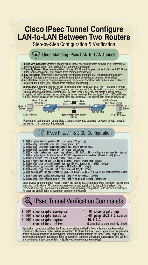 ipsec vpn configuration cisco packet tracer lab